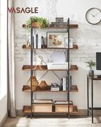 Nieuw-Boekenplank-100 x 28 x 178 cm-Bruin en zwart LLS110B01, Ophalen, Nieuw