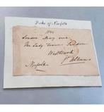 Hertog van Norfolk Gesigneerde brief uit 1835 antiek london, Ophalen of Verzenden, Brief