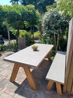 Tuintafel met Bankje 220 lang, Tuin en Terras, Picknicktafels, Ophalen, Zo goed als nieuw, Rechthoekig