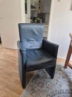 Eetkamerstoelen, Huis en Inrichting, Stoelen, Ophalen, Gebruikt, Blauw, Leer