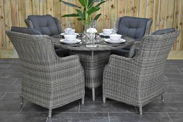 Brasil Ronde Tafel 120 met 4 Darwin Dining Tuinstoelen WINTE beschikbaar voor biedingen