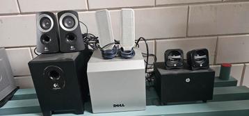 Speaker Sets: Logitech, Dell, HP - 10€ per set beschikbaar voor biedingen