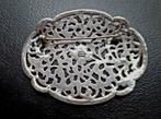 Grote oude 925 zilveren broche., Sieraden, Tassen en Uiterlijk, Broches, 4 tot 7 cm, Ophalen of Verzenden, Zo goed als nieuw, Zilver