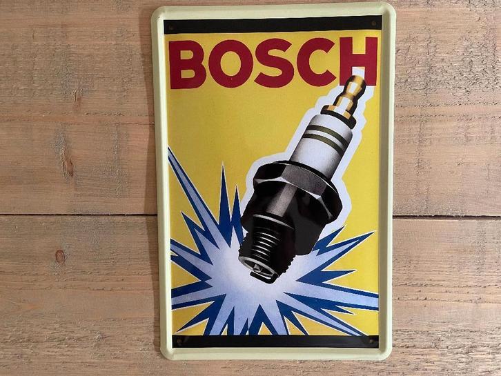 Reclamebord Bosch 20x30, Verzamelen, Merken en Reclamevoorwerpen, Zo goed als nieuw, Reclamebord, Ophalen of Verzenden