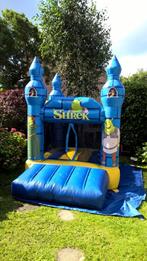 Te koop aangeboden: mini Springkussen Shrek met blower, Hobby en Vrije tijd, Feestartikelen, Ophalen, Gebruikt, Overige