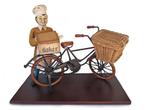 Beeld bakker met fiets, Verzamelen, Beelden en Beeldjes, Ophalen, Gebruikt, Mens
