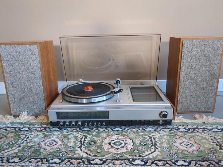 Vintage Philips Platenspeler met Speakers, Audio, Tv en Foto, Platenspelers, Gebruikt, Platenspeler, Philips, Automatisch, Ophalen