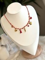 Ketting met bedels - Stainless steel, Sieraden, Tassen en Uiterlijk, Kettingen, Nieuw, Ophalen of Verzenden, Rood, Overige materialen