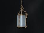 Oude lantaarn met mat rond glas, Huis en Inrichting, Ophalen, Gebruikt, Glas, 75 cm of meer