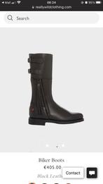 Amper gedragen 100% leren biker Boots, Kleding | Dames, Schoenen, Ophalen of Verzenden, Hoge laarzen, Zo goed als nieuw, Zwart