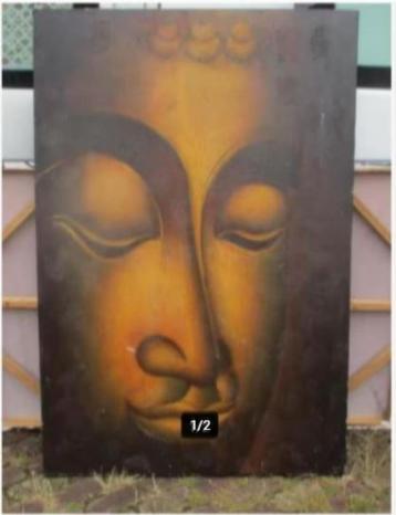 Super Groot Geschilderd Werk 'Hoofd van Vrouw' - 151x101 beschikbaar voor biedingen