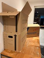 3 Verhuis dozen Hornbach, Doe-het-zelf en Verbouw, Kratten en Dozen, Ophalen, Doos, Minder dan 35 cm, Zo goed als nieuw