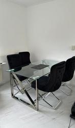 Eettafel + 4 stoelen en tafel, Huis en Inrichting, Ophalen, Gebruikt, 200 cm of meer, Vier personen