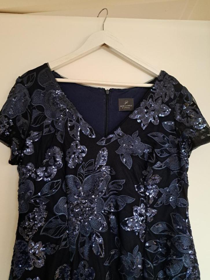 jurken, Kleding | Dames, Jurken, Zo goed als nieuw, Maat 42/44 (L), Blauw, Onder de knie, Ophalen of Verzenden