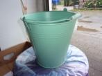groene metalen emmer, Tuin en Terras, Ophalen of Verzenden, Zo goed als nieuw