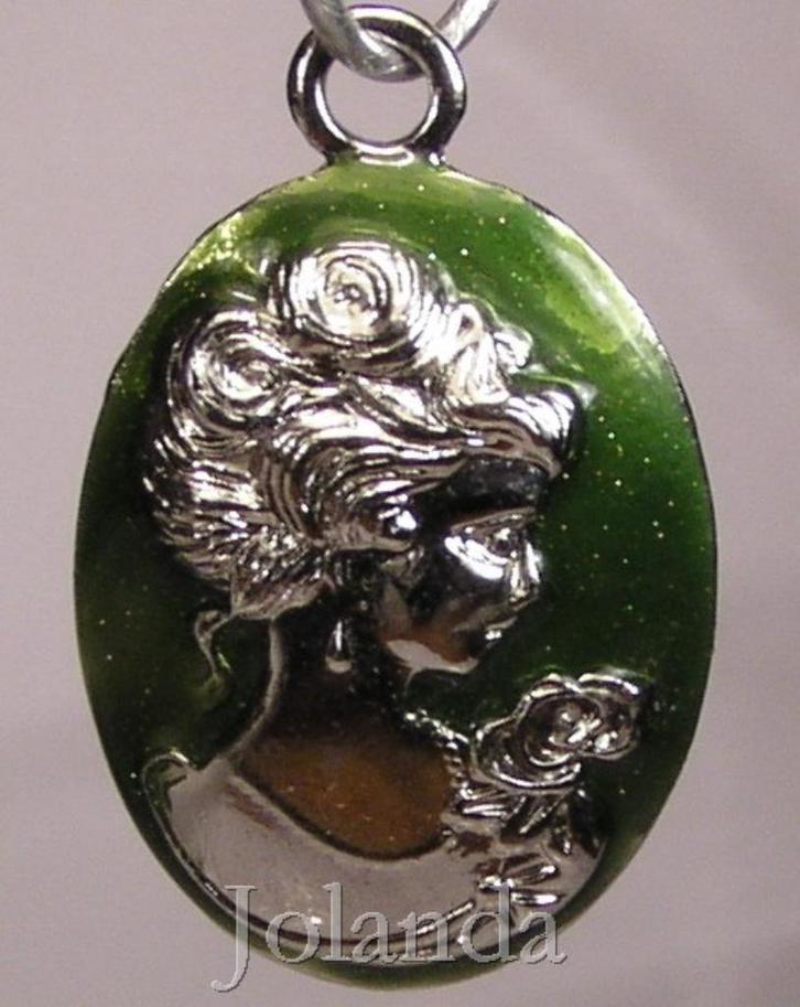 1146 Zilver Kleurige Metalen Camee Hanger, Hobby en Vrije tijd, Kralen en Sieraden maken, Nieuw, Hanger, Verzenden