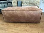 Be Pure poef, cognac kleur., Huis en Inrichting, Banken | Bankstellen, Ophalen, Minder dan 75 cm, Leer, Zo goed als nieuw