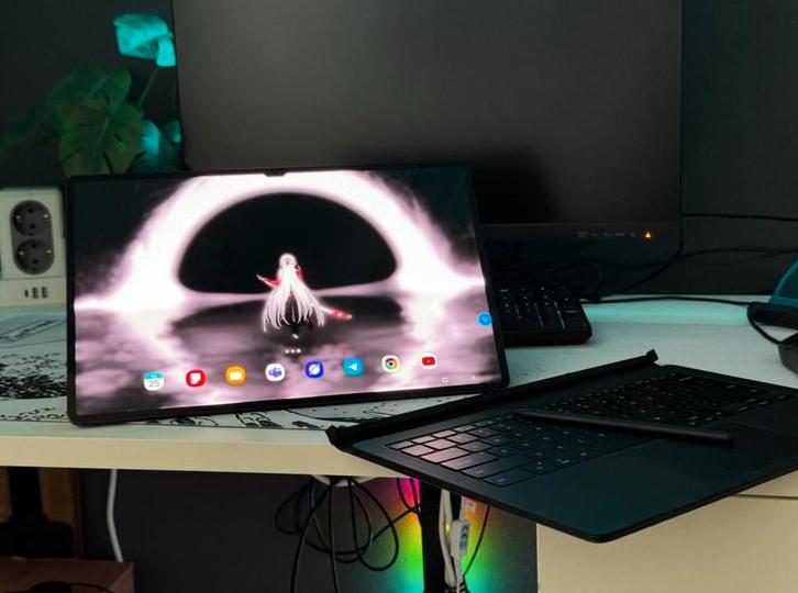 Samsung Tab S8 Ultra 512GB | 5G | Met toetsenbord | ZGAN, Computers en Software, Android Tablets, Zo goed als nieuw, Ophalen of Verzenden