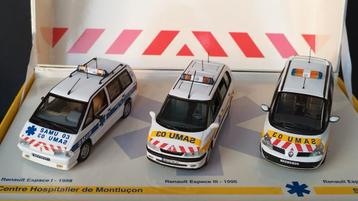 Renault Espace 3x Samu Montluçon Ambulance 1:43 norev Pol beschikbaar voor biedingen