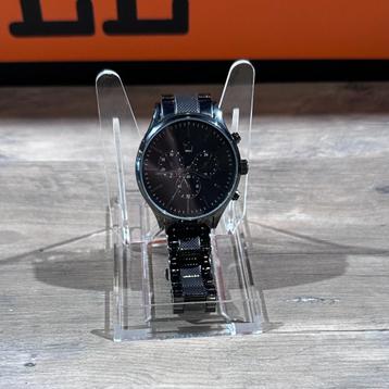 Gun Metal tone Pattern Bracelet watch - Nette staat - Garant beschikbaar voor biedingen