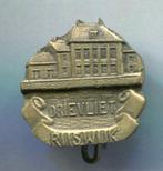Drievliet Rijswijk zilverkleurig broche ( U_077 ), Verzamelen, Verzenden, Nieuw, Stad of Land, Speldje of Pin