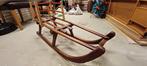 Houten slee met rugleuning, Kinderen en Baby's, Speelgoed | Buiten | Sleeën, Ophalen, Rugleuning, Gebruikt, Hout