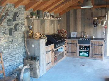 Steigerhouten Buitenkeuken Op Maat beschikbaar voor biedingen