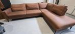 Hoekbank rofra home microvezel/ camel bruin / cognac, Huis en Inrichting, Ophalen, Gebruikt