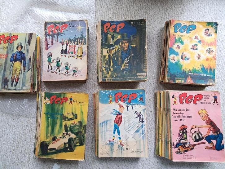 Pep Jaargang vanaf 1963 tot en met 1968, Boeken, Stripboeken, Gelezen, Complete serie of reeks, Ophalen of Verzenden