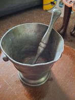 Antieke Tinnen Vijzel met Stamper - Handwerk Holland, Antiek en Kunst, Antiek | Tin, Ophalen of Verzenden