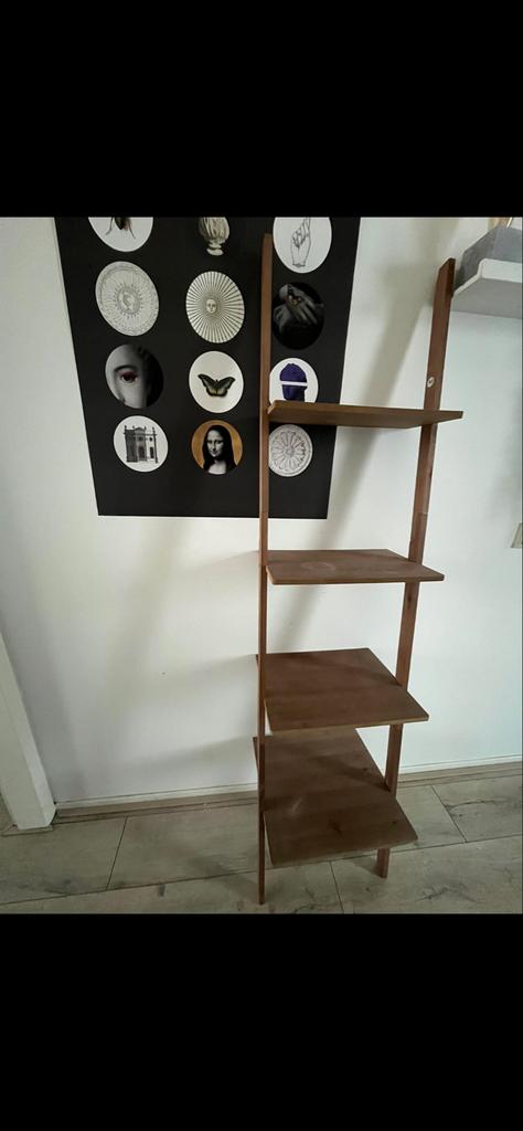 Houten ladder rek - decoratief en praktisch, Huis en Inrichting, Kasten | Wandmeubels, Met plank(en), Gebruikt, Ophalen of Verzenden