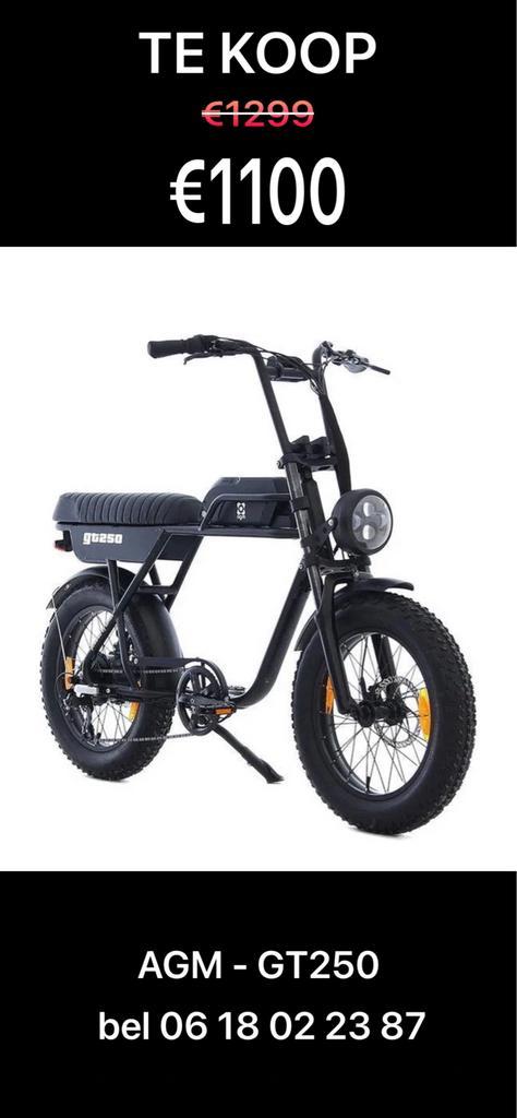 Nieuwe AGM GT250 Fatbike met aankoopbewijs, Fietsen en Brommers, Elektrische fietsen, Nieuw, Overige merken, 59 cm of meer, 50 km per accu of meer