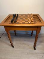 Schaaktafel hout vintage, Ophalen of Verzenden