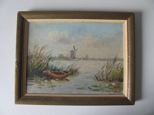 Olieverfschilderij op paneel - gesigneerd Smit, Antiek en Kunst, Kunst | Schilderijen | Klassiek, Ophalen of Verzenden