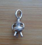 zilveren vintage bedel kookpot [574], Overige merken, Verzenden, Zo goed als nieuw, 1 bedel