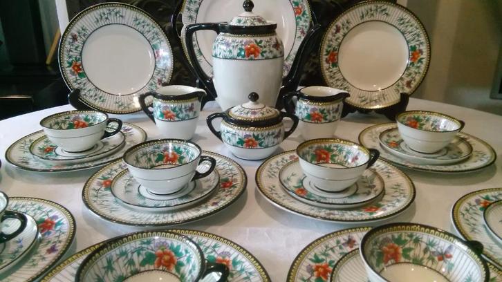 Koffieservies Elvire Petrus Regout Maastricht, Antiek en Kunst, Antiek | Servies compleet, Ophalen of Verzenden