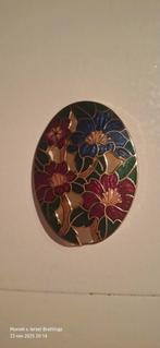 Vintage Cloisonné Bloemen Broche, Sieraden, Tassen en Uiterlijk, Broches, Ophalen of Verzenden