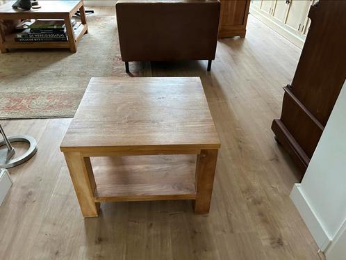 salontafel teak 60x60, Huis en Inrichting, Tafels | Salontafels, Gebruikt, Minder dan 50 cm, 50 tot 100 cm, 50 tot 100 cm, Rechthoekig
