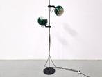 Groene bollen vloerlamp space age, 1970s, Huis en Inrichting, Lampen | Vloerlampen, 150 tot 200 cm, Gebruikt, Eyeball, space age, vintage, vloerlamp, groen, bollen, gepo