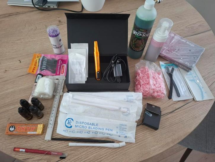 Complete PMU Set - Microblading, Sieraden, Tassen en Uiterlijk, Uiterlijk | Cosmetica en Make-up, Nieuw, Make-up, Gehele gezicht