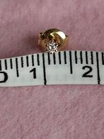 Enkel oorbel 14 karaat goud diamant 0,03ct oorknop 2,5mm, Sieraden, Tassen en Uiterlijk, Oorbellen, Ophalen of Verzenden, Zo goed als nieuw