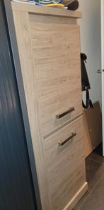 Mooie grijze eiken kast - zo goed als nieuw!, Ophalen, Met deur(en), 50 tot 100 cm, Zo goed als nieuw