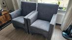 Blauw/grijze fauteuils, Huis en Inrichting, Ophalen, Minder dan 75 cm, Zo goed als nieuw, Stof