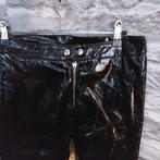 kinky/fetish lak broek met rits S, Maat 38/40 (M), Zwart, Ophalen of Verzenden, Zo goed als nieuw