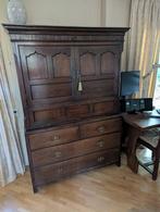 Antieke kast met lades en vitrine, Antiek en Kunst, Antiek | Meubels | Kasten, Ophalen of Verzenden