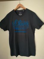 S. Oliver donkergrijs t shirt met blauwe opdruk maat M, Kleding | Heren, T-shirts, Maat 46 (S) of kleiner, Grijs, Ophalen of Verzenden