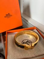 Hermes Clic H armband, Sieraden, Tassen en Uiterlijk, Verzenden, Zo goed als nieuw, Zwart, Goud