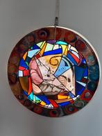 Glas in lood jongen en kat, Ophalen