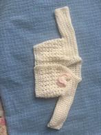 babyvest gebreid, Kinderen en Baby's, Babykleding | Maat 56, Ophalen of Verzenden, Zo goed als nieuw, Meisje, Truitje of Vestje