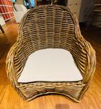Kinder fauteuil riet, Huis en Inrichting, Fauteuils, Ophalen, Riet, Minder dan 75 cm, Riet of Rotan